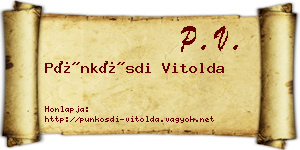 Pünkösdi Vitolda névjegykártya